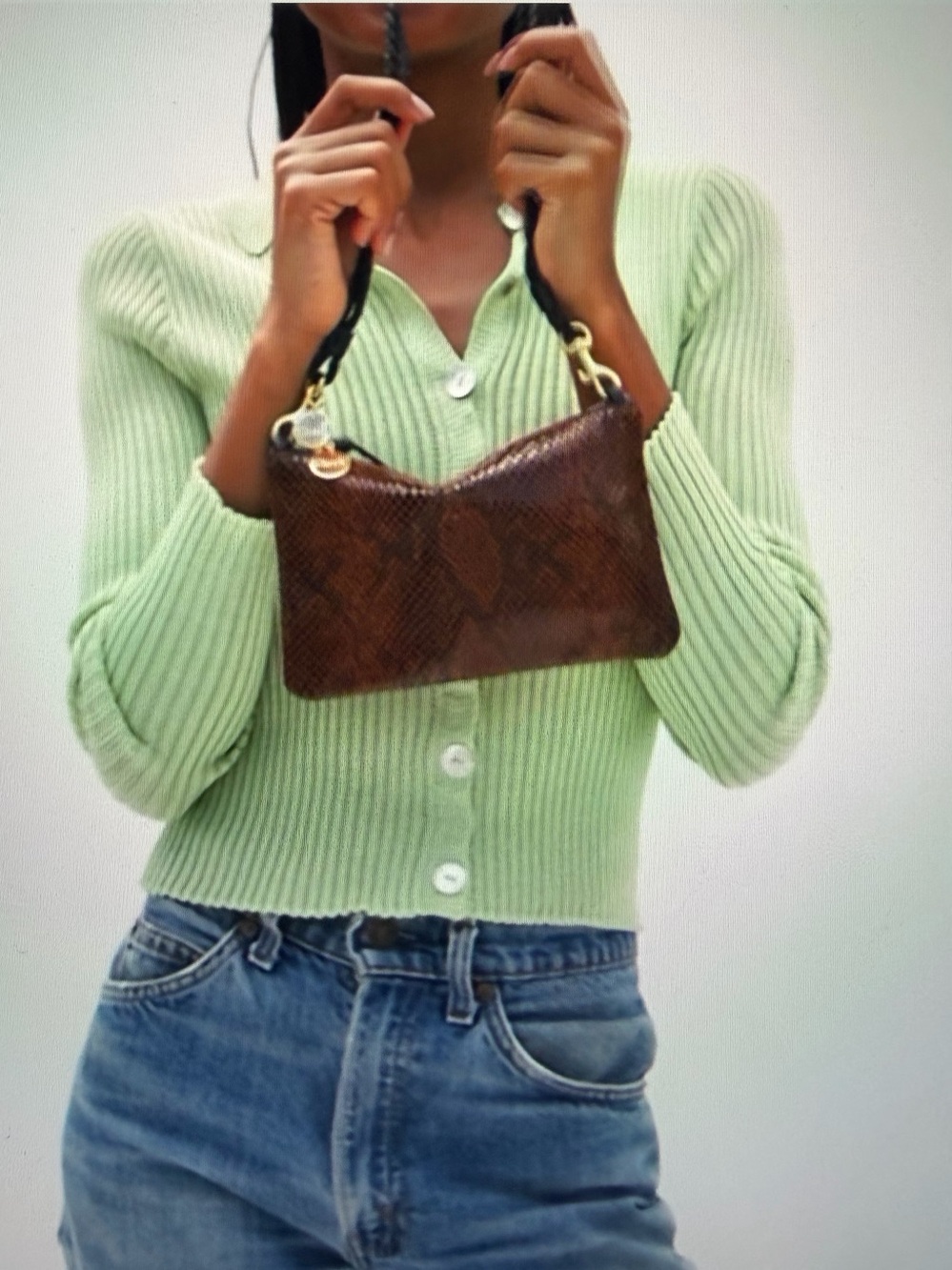 Clare V. Wallet Purse W/ Tabs. Animal Print shoulder Bag